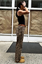Leopard Lucia Scallop Detail Jeans Petite