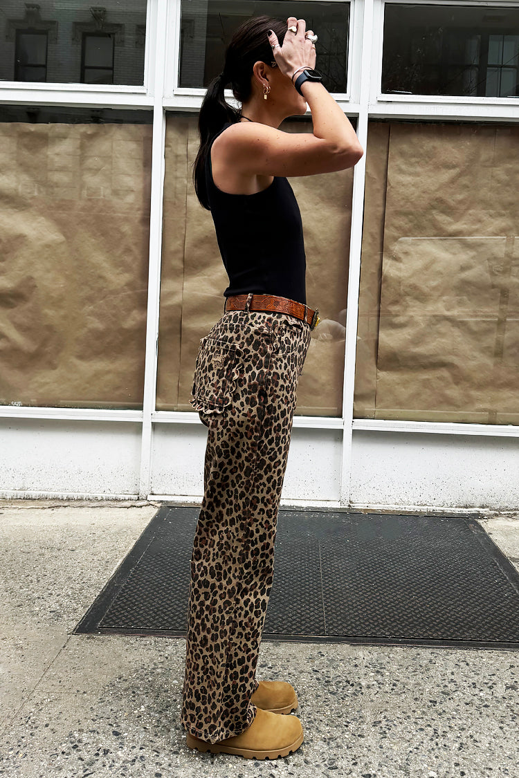 Leopard Lucia Scallop Detail Jeans