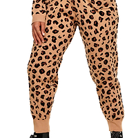 Thumbnail for Leopard Knit Jogger