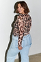 Leopard Mesh Top