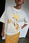 Cream and Gold Mosaic Leopard T-Shirt