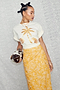 Cream and Gold Mosaic Leopard T-Shirt