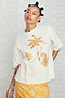 Cream and Gold Mosaic Leopard T-Shirt