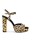 Leather Leopard Platform Heel