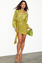 Lime Sequin Mini Jaspre Skirt