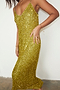 Lime Sequin Slip Dress
