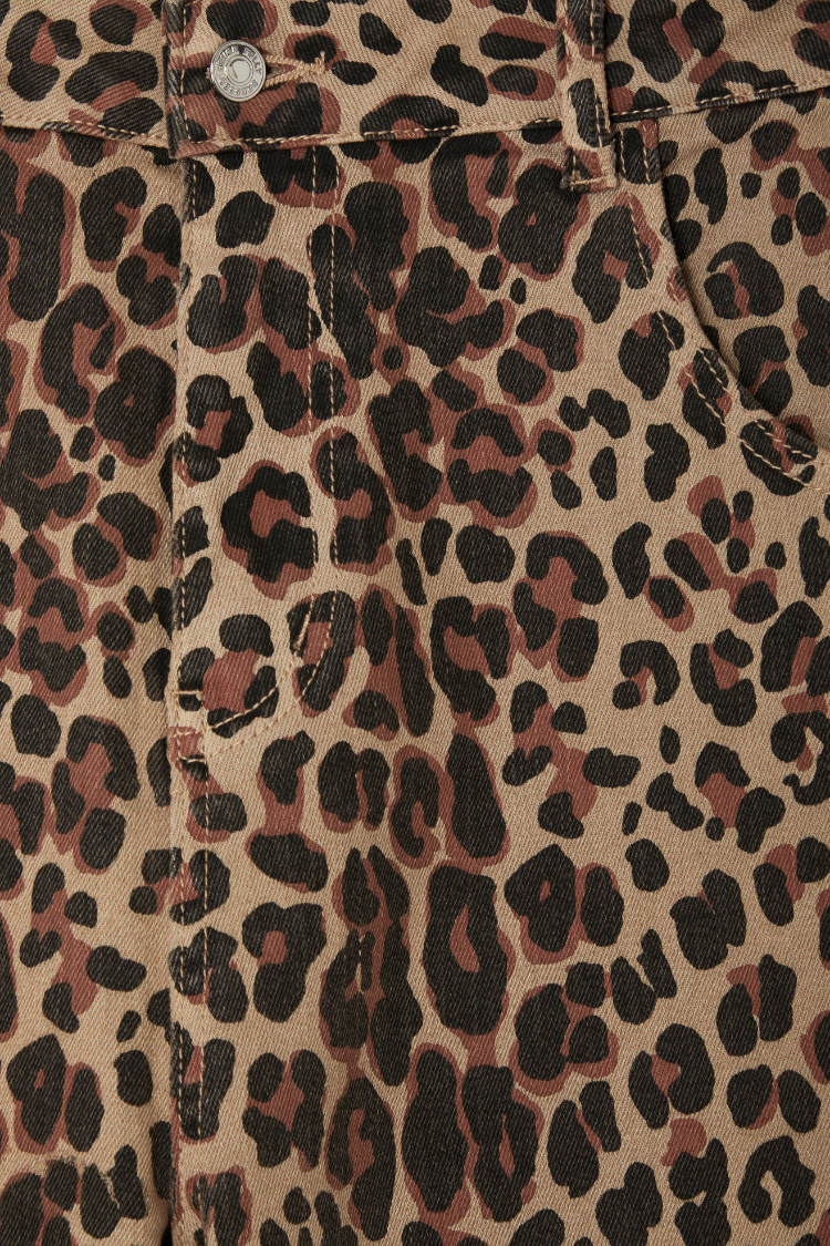 Leopard Lucia Scallop Detail Jeans Petite