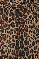 Thumbnail for Leopard Lucia Scallop Detail Jeans Petite