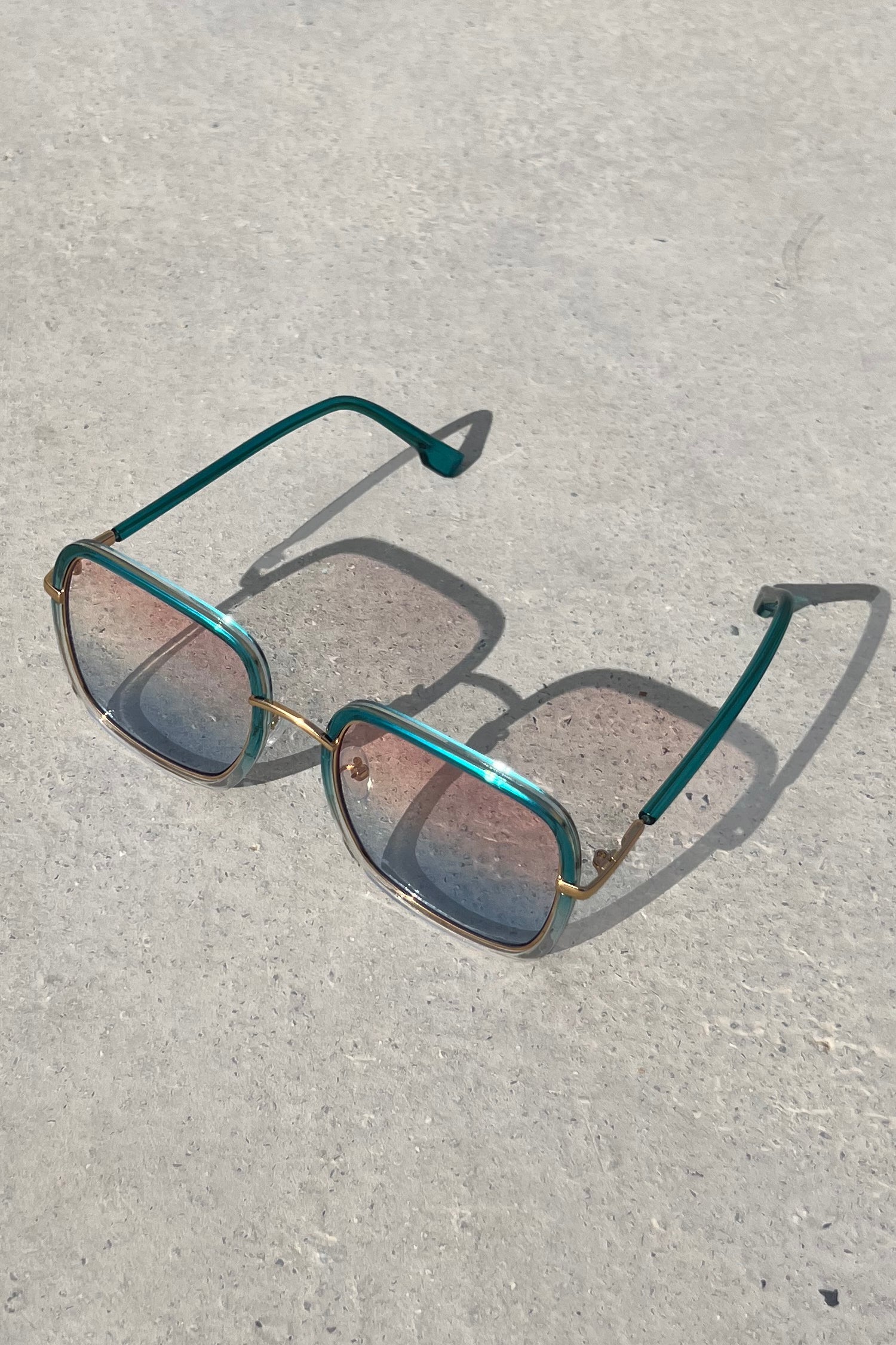 Blue Tint Lucy Square Sunglasses