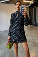 Thumbnail for caption_Model wears Multi Sparkle Mini Azealia Dress in UK 8 / US 4