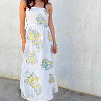 Thumbnail for Model wearing Jacquard Selina Dress
