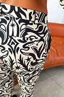 Thumbnail for Black and Cream Bowie Trousers