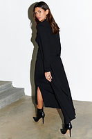 Thumbnail for caption_Model wears Black Monaco Cardigan  in UK size 8/ US 4