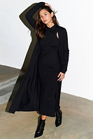 Thumbnail for caption_Model wears Black Monaco Cardigan  in UK size 8/ US 4