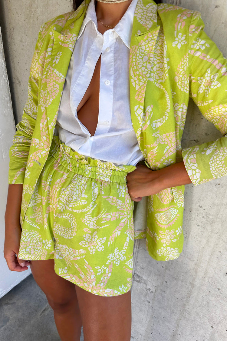 Lime Mosaic Demi Shorts