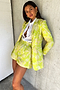 Lime Mosaic Demi Shorts