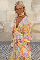 Thumbnail for caption_Model wears Mosaic Reign Dress in UK size 10/ US 6