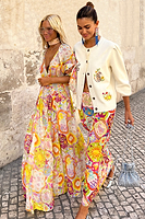 Thumbnail for caption_Model wears Mosaic Reign Dress in UK size 10/ US 6