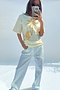 Cream and Gold Mosaic Leopard T-Shirt