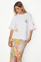 Thumbnail for caption_Model wears Mosaic T-Shirt in UK size 10/ US 6