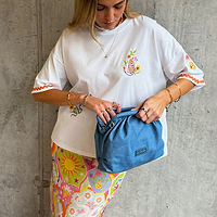 Thumbnail for caption_Model wears Mosaic T-Shirt in UK size 10/ US 6
