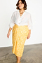 Yellow Cotton Linen Mosaic Jaspre Skirt