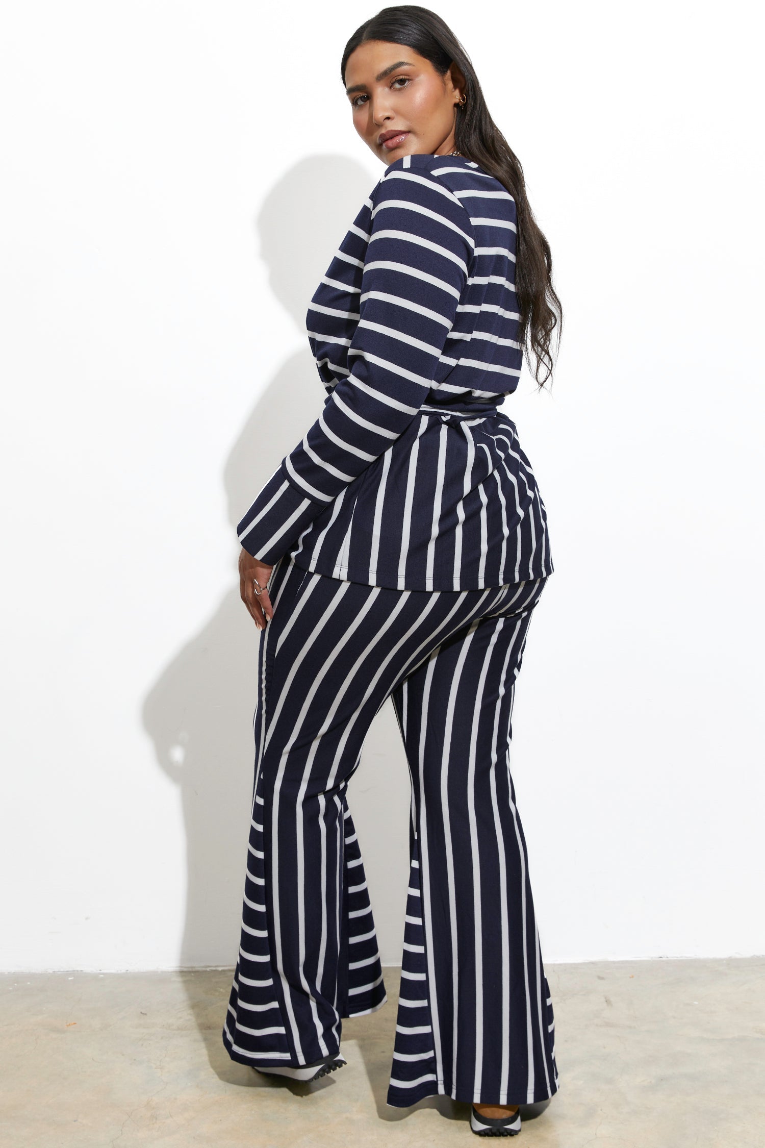 Navy Nautical Jersey Trousers