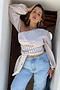Neutral Stripe Sailor Top