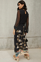 Thumbnail for Model wearing Midnight Oasis Dress standing facing away from the camera