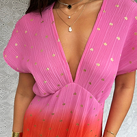 Thumbnail for caption_Model wears Pink Ombre Elodie Dress in UK size 10/ US 6