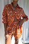 Orange Leopard Elissa Short
