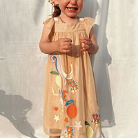 Thumbnail for NFD Kids Orange Wonderland Dress