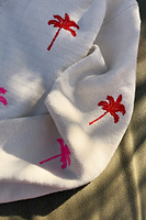 Thumbnail for Cream Cardigan With Embroidered Palm