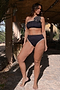 Black High Waist Swim Brief