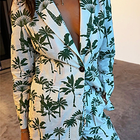Thumbnail for Green Palm Taylor Blazer