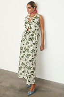 Thumbnail for caption_Model wears Green Palm Rico Waistcoat  in UK size 10/ US 6