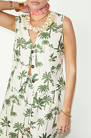 Thumbnail for caption_Model wears Green Palm Rico Waistcoat  in UK size 10/ US 6