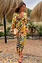 Cream Palm Leaf Emma Dress Petite