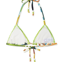 Thumbnail for Palm Leaf Tri Halter Bikini Top