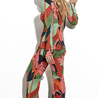 Thumbnail for Model wearing Winter Palm Plisse Trouser standing facing away from the camera