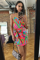 Thumbnail for Model wearing Pascha Heart Mini Lucy Skirt facing the camera
