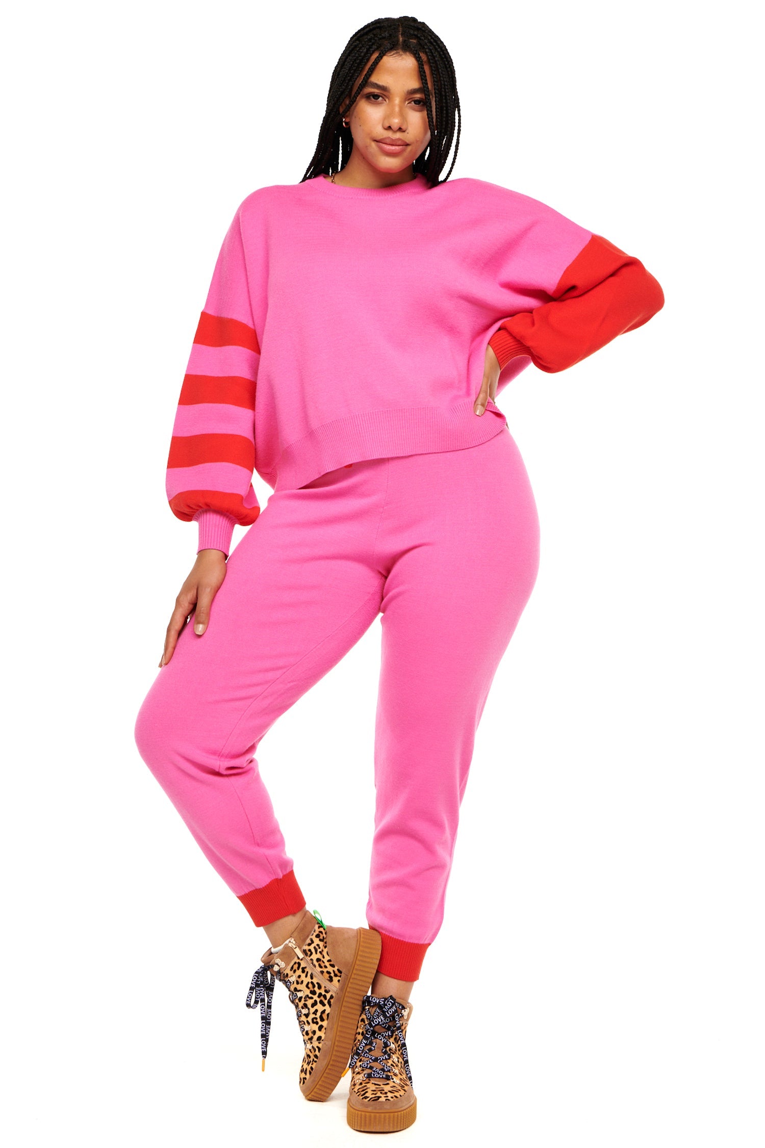 Pink and Red Jogger