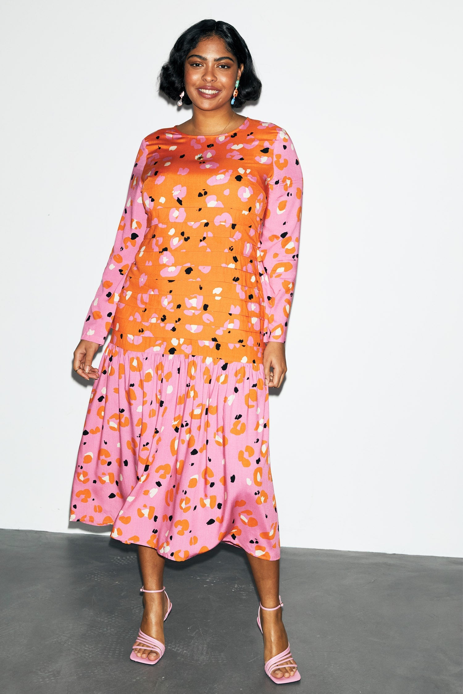 Pink Animal Mona Dress - Curve