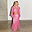 Pink Viscose Jacquard Skirt