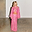 Pink Viscose Jacquard Libby Top