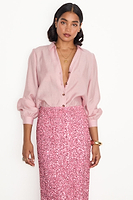Thumbnail for caption_Model wears Pink Miley Shirt in UK size 10/ US 6