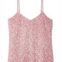 Thumbnail for Pink Sequin Cami Top
