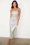 Silver Plisse Luna Dress