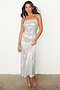 Silver Plisse Luna Dress