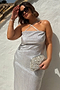 Silver Plisse Luna Dress